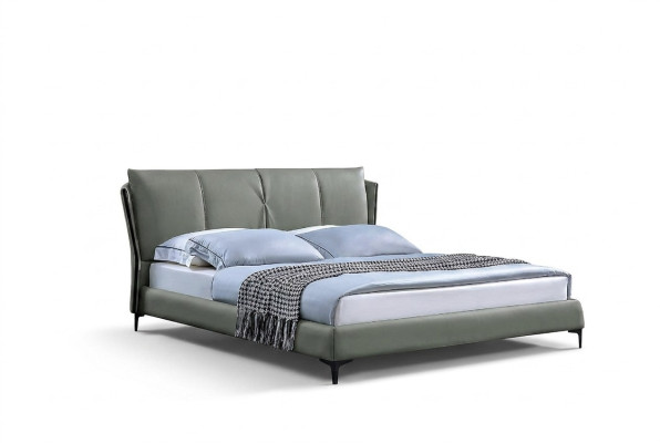 Leren bed Gestoffeerd Bed Bedframe Luxe Slaapkamer Meubels Groen Ontwerp Leer