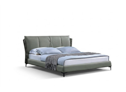 Leren bed Gestoffeerd Bed Bedframe Luxe Slaapkamer Meubels Groen Ontwerp Leer