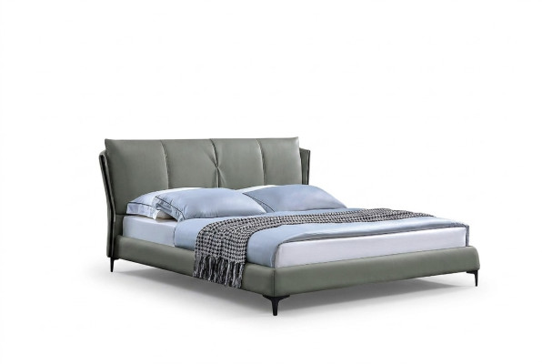 Bed Leder 2x Nachttafel 3-delig Slaapkamer Set Meubilair Modern Luxe Bedden Nieuw