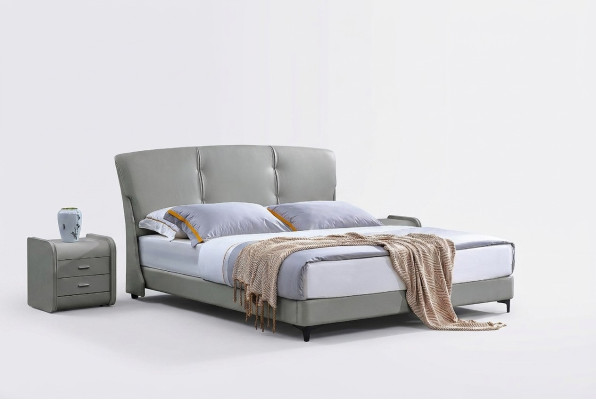 Luxus Slaapkamer Bed Klassiek Bed Meubels Moderne Meubels Bedframe Beige