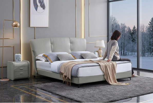 Tweepersoonsbed Slaapkamer Hotel Huwelijk Luxe Bed 2x Nachtkastje 3-delige set Bedden Nieuw