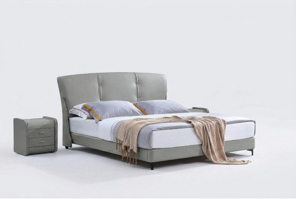 Tweepersoonsbed Slaapkamer Hotel Huwelijk Luxe Bed 2x Nachtkastje 3-delige set Bedden Nieuw