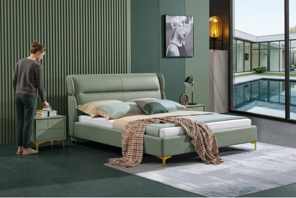 Bedbekleding Design Luxe Dubbele Hotelbedden Slaapkamer Luxe Groen