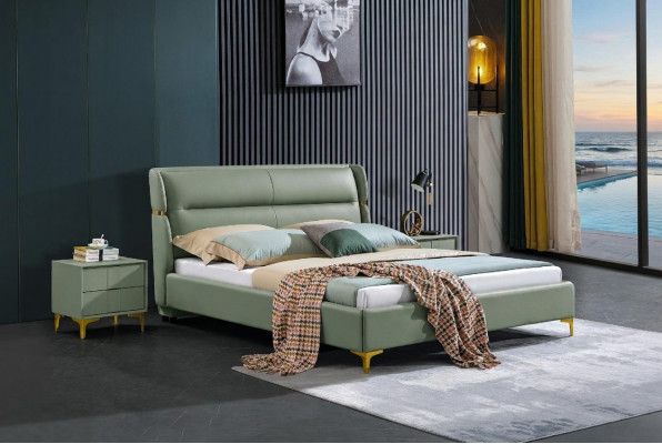 Bedbekleding Design Luxe Dubbele Hotelbedden Slaapkamer Luxe Groen