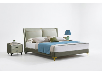 Tweepersoonsbed Luxe meubels Bedden Slaapkamer Dubbel Bed Beige Hotel