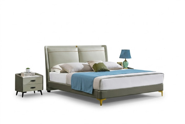 Luxe slaapkamer meubelontwerp bed gestoffeerde echtelijke bedden tweepersoonsbed