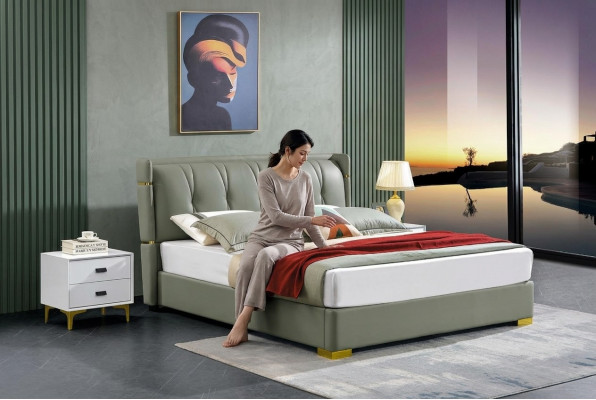 Tweepersoonsbed Beige Meubels Bedden Slaapkamer Tweepersoons Bed Beige Hotel