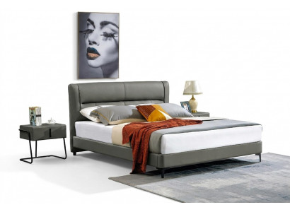 Tweepersoonsledikant leren bedden designer bed kunstleer gestoffeerde slaapkamer nieuw