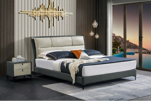 Ontwerper Bed Bedframe Hotel Metaal Bedden Tweepersoons Slaapkamer Hout