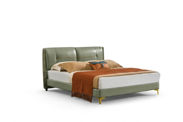 Designer gestoffeerd bed bed bedden stof hout decor luxe tweepersoonsbed echtelijk bed
