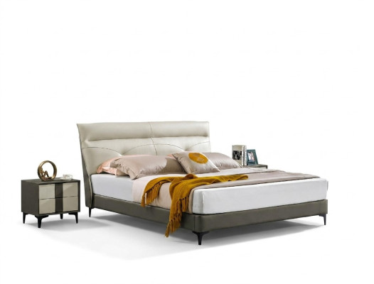 Ontwerper gestoffeerd tweepersoonsbed bedden bed slaapkamer tweepersoonsbed lederen bed nieuw A591