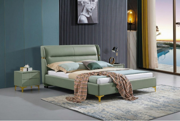 Bed opvulling ontwerp luxe dubbel decoratie hotelbedden huwelijksslaapkamers leer