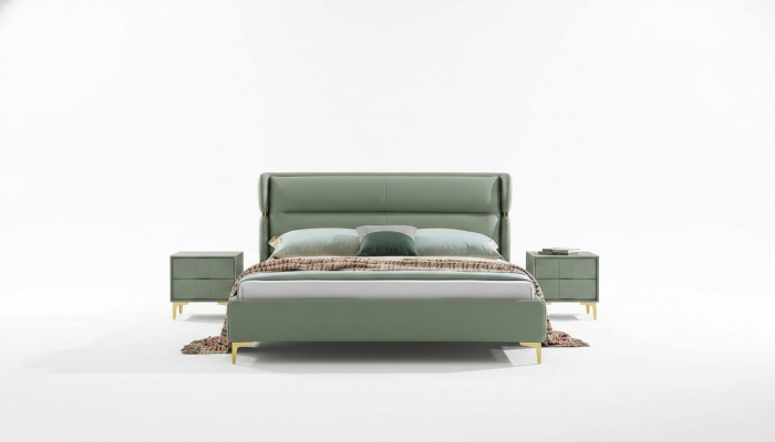 Bed opvulling ontwerp luxe dubbel decoratie hotelbedden huwelijksslaapkamers leer