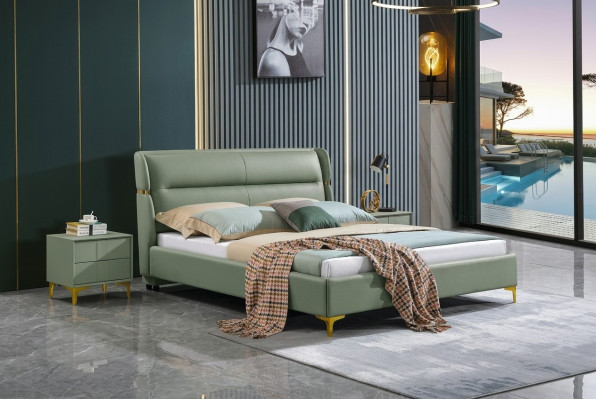 Luxe bed slaapkamer meubels 2x nachtkastje set bedden hotel meubels 3-delig.