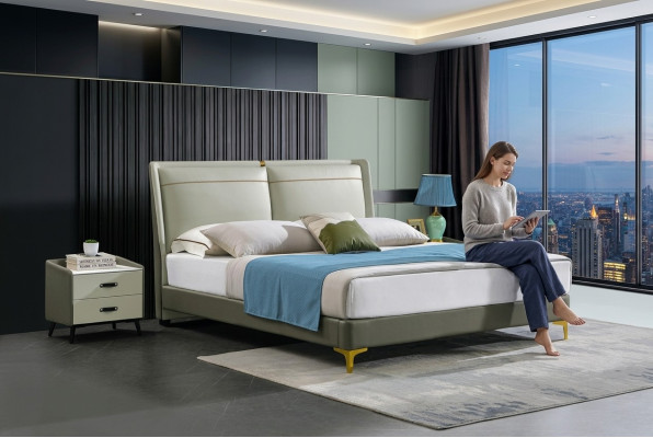 Ontwerper gestoffeerd bed bedden tweepersoonsbed huwelijksbed designerbed NIEUW