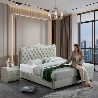 Tweepersoonsbed Slaapkamer Bedden Luxe Meubelen Tweepersoonsbed Chesterfield Barok Stijl