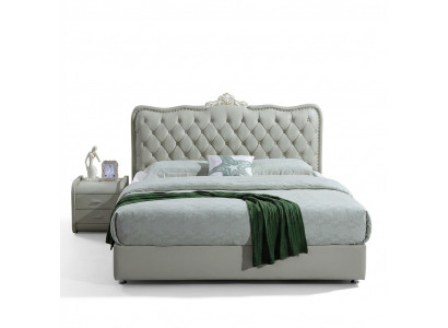 Lederen bed Slaapkamer Compleet bed 3-delige set Hotel Sets Nachtkastjes.