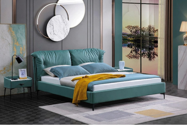 Slaapkamer Bed Nachtkastjes 3-delig Set Ontwerp Luxe Bedden Hout