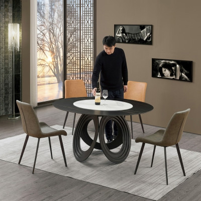 Compleet set eettafel 4x stoelen eetkamerset eetgroep houten tafel