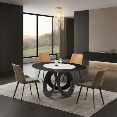 Compleet set eettafel 4x stoelen eetkamerset eetgroep houten tafel