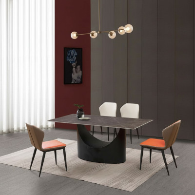 Ontwerp Eettafel 4 Stoelen Set Meubilair Kamer Groep 5 delig. Tafels Marmer