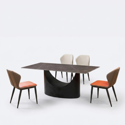 Ontwerp Eettafel 4 Stoelen Set Meubilair Kamer Groep 5 delig. Tafels Marmer