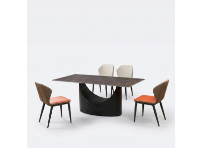 Ontwerp Eettafel 4 Stoelen Set Meubilair Kamer Groep 5 delig. Tafels Marmer