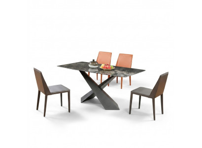x Beine Säulen Tisch Esstische 180x90 Luxus Designermöbel Marmor
