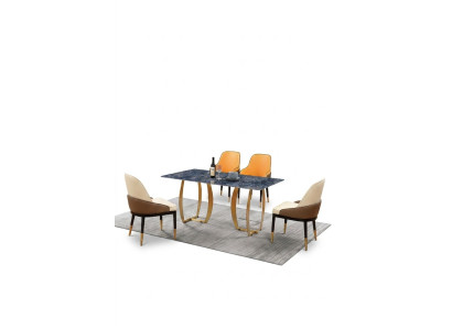 Eetkamerset Eettafel 4x Stoelenset Tafel Groep 5-delig Set Compleet