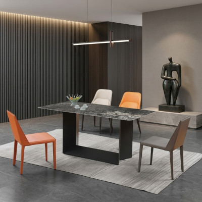 Hoogwaardige tafel Luxe tafels Eetkamer meubels Kolomvoet marmer