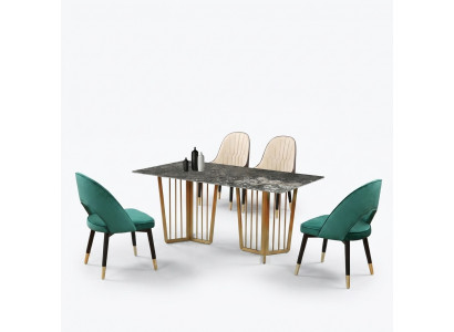 Compleet set eettafel, 4 stoelen, eetkamer eetgroep tafel.