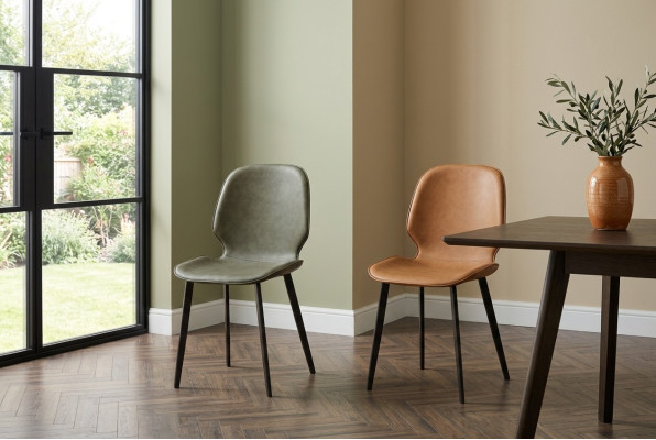 Fauteuil Stoel 1x Eetkamer Lounge Zitkamer stoel Gestoffeerde stoel Decor Kunstleer TV