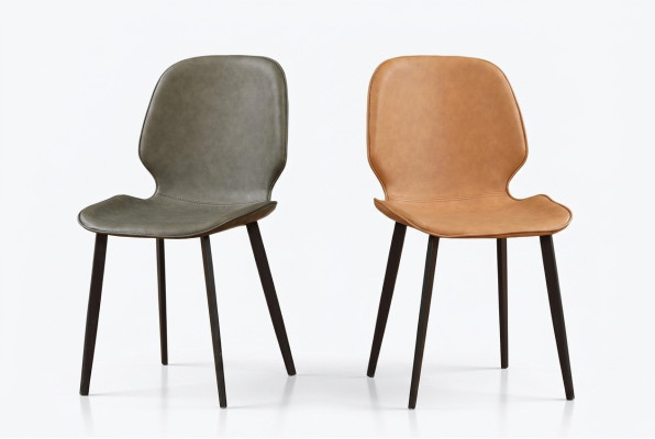 Fauteuil Stoel 1x Eetkamer Lounge Zitkamer stoel Gestoffeerde stoel Decor Kunstleer TV