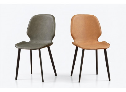 Fauteuil Stoel 1x Eetkamer Lounge Zitkamer stoel Gestoffeerde stoel Decor Kunstleer TV