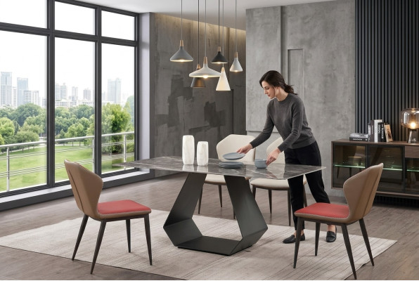 Volledige set eettafel 4x stoelen eetkamerset eetgroep tafels tafel