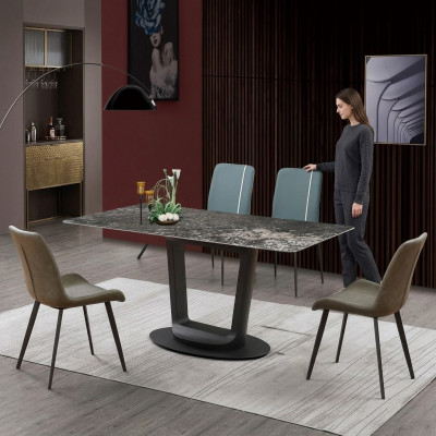 Luxe meubel ontwerp eetkamer set eetset stoelen tafelgroep