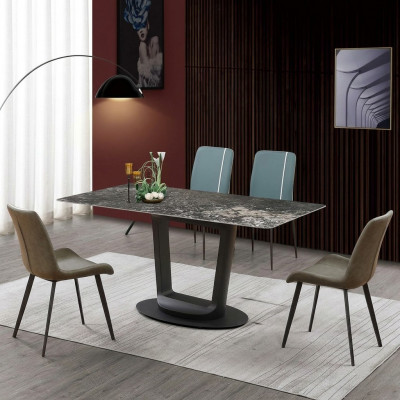 Luxe meubel ontwerp eetkamer set eetset stoelen tafelgroep