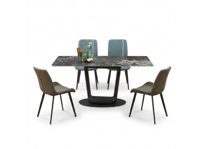 Luxe meubel ontwerp eetkamer set eetset stoelen tafelgroep