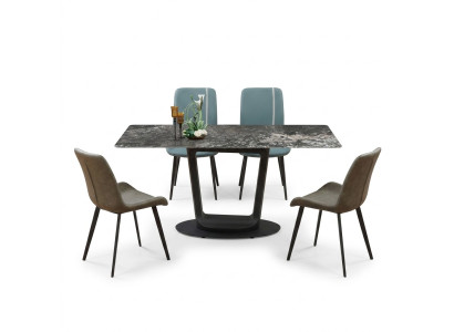 Luxe meubel ontwerp eetkamer set eetset stoelen tafelgroep