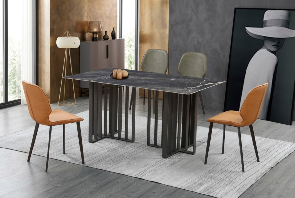 Tafel Stoel Eetkamer Meubels Armstoel Set Bankstel Groep Tafels 5-delig.