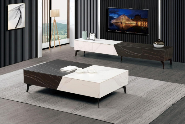 Salontafel dressoir 2-delig Woonkamer meubels Tafel Tv-meubel Wandkasten Commode