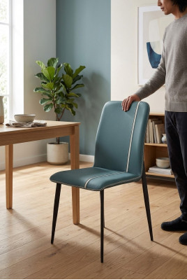 Stoel leun ontwerp textiel gestoffeerde stoelen woon- eetkamer Nieuw 1x armstoel