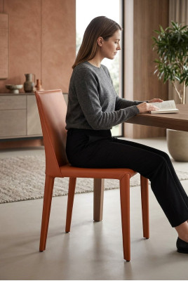 Ontwerp 1x stoel groep set gestoffeerde eetkamerstoel meubelset fauteuil leunstoel.