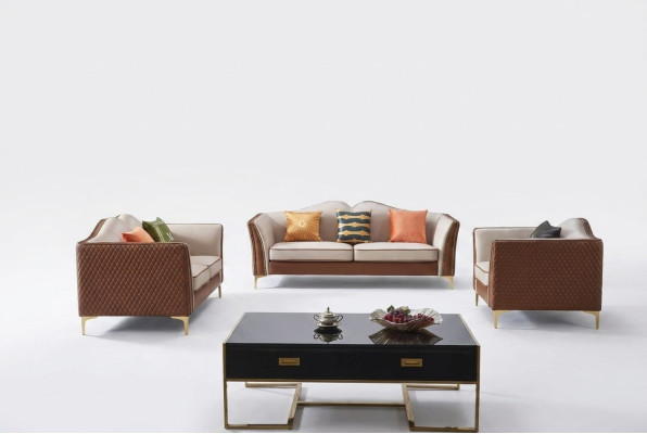 Bankstel 3+2+1 zits Klassieke woonlandschapbanken Decor banken Nieuw