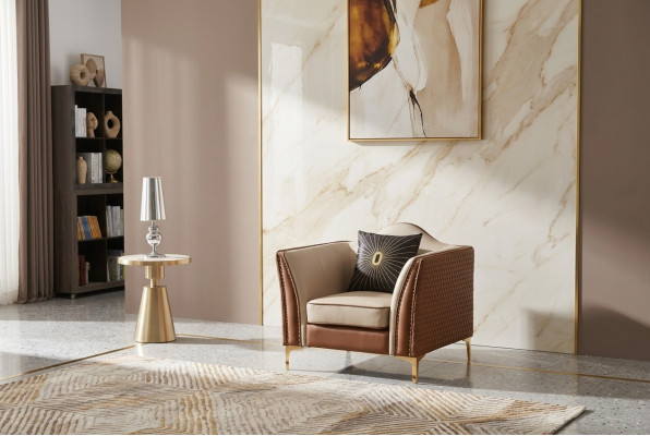 Fauteuil Club Lounge Designer Armleuning Stoel Gestoffeerde Bank 1-zits Bank Nieuw
