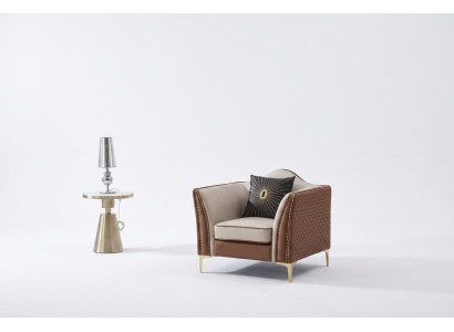 Fauteuil Club Lounge Designer Armleuning Stoel Gestoffeerde Bank 1-zits Bank Nieuw