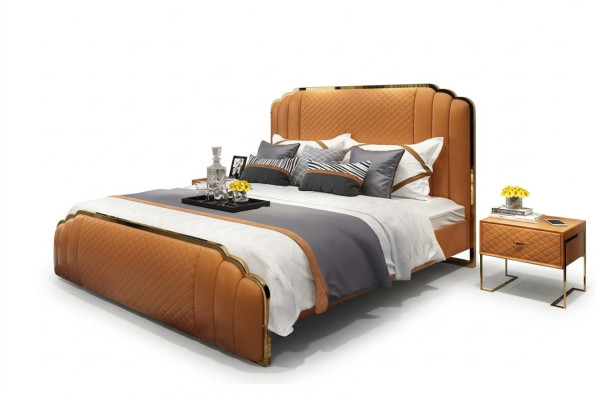 Bed bekleding ontwerp luxe hotel dubbele bedden slaapkamer voor koppels 180x200cm.