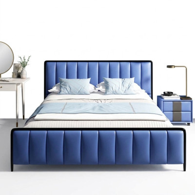 Klassiek bed Tweepersoonsbed Bed 2x Nachtkastjes Houten design Nieuw Bedden 3-delig set.