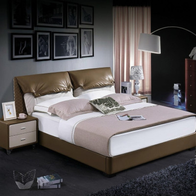 Klassieke 3-delige slaapkamer set Klassiek bed + nachtkastje Tweepersoonsbed Nieuw