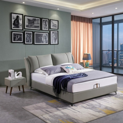 Bed 2x Bedside Table 3 pcs. Bedroom Set Design Modern Luxury Beds Group New